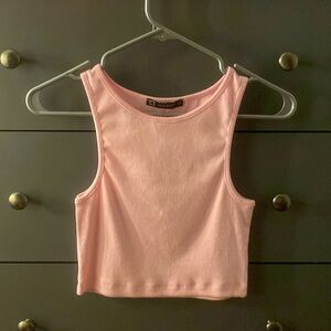 Nisan Sm Pink Cropped Tank Top Womens / girls 10?